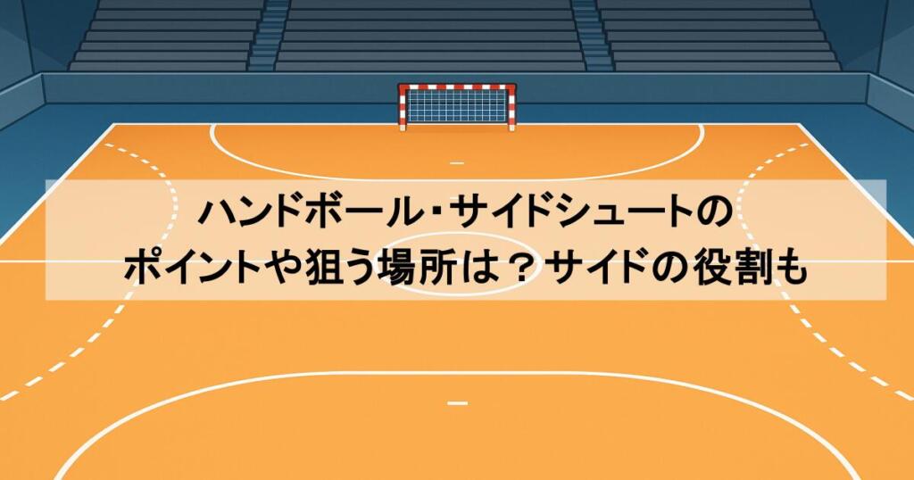 ハンドボール・サイドシュートのポイントや狙う場所は?サイドの役割も